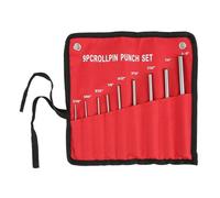 ZDETGU 9PCS Heavy Duty Rouleau En Acier Pin Punch Set Outil Professionnel Kit avec Inverse Conique Conseils pour Mur Béton Pierre De Forage