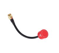 ZDETGU Antenne FPV 5,8 GHz RHCP RPSMA Trou Interne 2,5 Dbi Gain 125 Mm Câble Semi-Rigide en Plastique à Double Gaine pour Drones RC Quadcopters Avion télécommandé Longue Portée (Rouge)