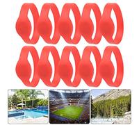 ZDETGU Bracelet en Silicone, Confortable, Carte d'identité, pour Piscine, Salle de Sport, Contrôle d'accès, Performance Fiable (Rouge)