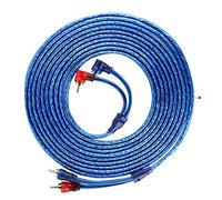 ZDETGU Câble Transparent Bleu de 5 Mètres pour Fil de Cuivre à Double Blindage de Voiture avec Transmission Claire pour Un Système Audio Automatique Amélioré Câble d'Interconnexion Ultra Flexible