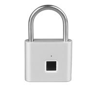 ZDETGU Cadenas à Empreintes Digitales sécurisé et Pratique, Serrure électronique Biométrique, Rechargeable par USB (SILVER)