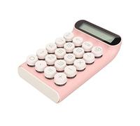 ZDETGU Calculatrice Mécanique à Interrupteur Bleu avec écran LCD à Dix Chiffres Détachable et Fonctionnalités de Glissement (Rosâtre)