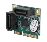 ZDETGU Carte Convertisseur Mini 2 Ports PCI e vers 3.0 6 Gbit/s avec échange à Chaud, NCQ et Gestion de l'alimentation pour - Carte d'extension de Disque Dur pour Un Transfert de Données à Haute