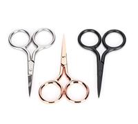 ZDETGU Ciseaux de Broderie en Acier Inoxydable, Petits Outils de Coupe Portables et Polyvalents pour la Couture, l'artisanat, la Mise en Forme des Sourcils, Voyage, 3 Pièces