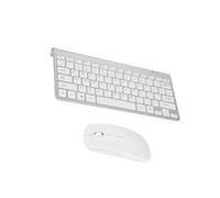ZDETGU Clavier sans Fil à 2,4 GHz Pluget du Combo et de Souris Plux et Jouez du Clavier de commodité de Ciseaux de Récepteur USB 12 Touches Multimédias pour iOS OS X PC XP 7 8 (Silver)