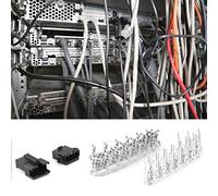 ZDETGU Connecteur SM 4 Broches Mâle Femelle, 100 Pièces, Kit de Boîtier de Connecteur de Broche de Cavalier de Fil