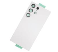 ZDETGU Coque Arrière de Remplacement pour S24 Ultra - Panneau Arrière en Verre trempé avec Lentille et Adhésif Préinstallés, Kit de Réparation Complet Inclus, Design Résistant aux Rayures, Blanc