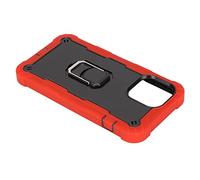 ZDETGU Coque pour 13 Pro avec Support Rotatif et Support gainé 6,7 Pouces Coque Blindée en TPU Souple Texture Antidérapante Dos Rigide en PC Alliage d'aluminium Dissipation Thermique (Rouge et Noir)