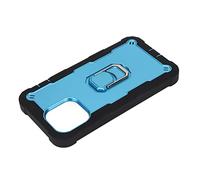 ZDETGU Coque pour 13 Pro avec Support Rotatif et Support gainé 6,7 Pouces Coque Blindée en TPU Souple Texture Antidérapante Dos Rigide en PC Alliage d'aluminium Dissipation Thermique (Noir et Bleu)