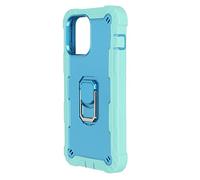 ZDETGU Coque pour 13 Pro avec Support Rotatif et Support gainé 6,7 Pouces Coque Blindée en TPU Souple Texture Antidérapante Dos Rigide en PC Alliage d'aluminium Dissipation Thermique (Vert + Bleu)