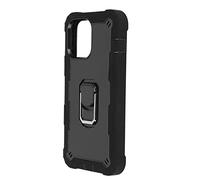 ZDETGU Coque pour 13 Pro avec Support Rotatif et Support gainé 6,7 Pouces Coque Blindée en TPU Souple Texture Antidérapante Dos Rigide en PC Alliage d'aluminium Dissipation Thermique (Noir + Noir)