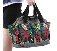 ZDETGU Couleur en Polyester Assortiment Portable Sac à Outils de Jardin Portable à la Main à l'extérieur Pochette de Rangement Gris Couleur Fleur Correspondant (Palette de couleurs de fleurs grises)