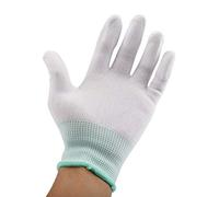 ZDETGU de Travail Antistatiques avec Bouts de Doigts Enduits de PU en Fibre de Nylon pour l'assemblage électronique et la Manipulation de Composants Sensibles de Protection pour les Tâches (Moyen