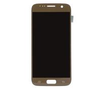 ZDETGU Écran de Téléphone avec Cadre pour S7, Remplacement de l'écran Tactile TFT, Verre Résistant aux Rayures, Installation Facile avec Kit d'outils de Réparation Inclus (Gold)