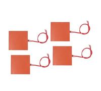 ZDETGU Ensemble de 4 Coussins Chauffants en Caoutchouc de Silicone, Tapis Chauffant électrique Flexible pour équipements Industriels, Pipelines et Réservoirs de Stockage, Chauffage 40 W 200 ℃ et