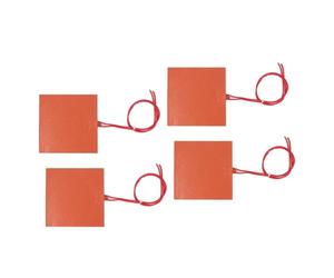 ZDETGU Ensemble de 4 Coussins Chauffants en Caoutchouc de Silicone, Tapis Chauffant électrique Flexible pour équipements Industriels, Pipelines et Réservoirs de Stockage, Chauffage 40 W 200 ℃ et