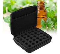ZDETGU Étui de Transport d'Huiles Essentielles, Rangement à Coque Rigide pour Bouteilles de 5 Ml, pour Huiles Essentielles et Flacons à Roulettes (BLACK)