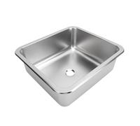 ZDETGU Évier de Camping-car en Acier Inoxydable 304, Lavabo à Main Rectangulaire, évier de Cuisine pour Camping-car, Bateau avec Installation Facile et Drainage Efficace (Argent poli brossé)