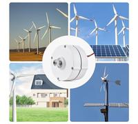 ZDETGU Générateur à Aimant Permanent 200 W 12 V, Alternateur CA triphasé avec Contrôleur en Option pour éoliennes, Sauvegarde Domestique et Alimentation Extérieure, Conception sans Balais en Alliage