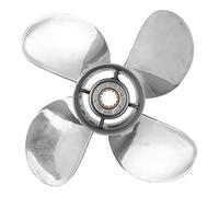 ZDETGU Hélice Hors-Bord 11,6x12, 4 Pales en Acier Inoxydable, Adaptée au Moteur