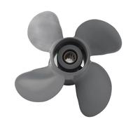 ZDETGU Hélice Hors-Bord Haute Poussée 4 Pales 13 Dents en Alliage d'aluminium Adaptée pour Moteur