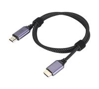 ZDETGU Interface Multimédia HD Magnétique Premium 2.1 Câble pour HDTV 8K avec Indicateur LED et Boîtier en Alliage en Aluminium (0,5 m)