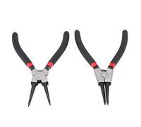 ZDETGU Jeu de 4 Pinces à Circlips de 7 Pouces, Pinces à Circlips Droites Courbées Internes et Externes en Acier au Chrome Vanadium Robuste avec Sac de Rangement pour L'industrie des