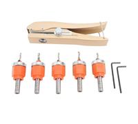 ZDETGU Jeu de 6 Forets à Fraiser pour le Travail du Bois, Forets à Trous Coniques pour le Bois, le Métal et le Plastique, Contrôle de la Profondeur pour le Perçage de la Construction en Acier HSS de