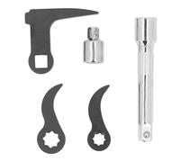 ZDETGU Jeu de Têtes d'adaptateur de Barre de Levier - Type L étoile/carré 1/2 et 3/8 Pouces avec Tige d'extension - Outils de Retrait de Demi-arbre Robustes pour Faire Levier, Levage, Démolition -