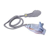 ZDETGU Jouet Amusant pour Chat en Forme de Poisson avec Herbe à Chat, Jouets Interactifs pour Chaton pour Jouer et Faire de l'exercice, Jouet à Mâcher en Peluche Douce avec Cloches, Soulagement du