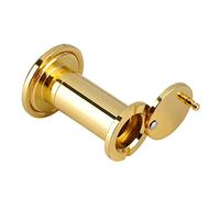 ZDETGU Judas Optique Grand Angle avec Cache (GOLD) | Champ de vision de 200 degrés, finition bronze vert, convient aux portes en bois de 35 à 60 mm, comprend un couvercle de