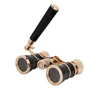 ZDETGU Jumelles de Lunettes D'opéra 3X25 avec Chaîne, Lentille Optique BK7, Grossissement 3 Puissances pour Théâtres, Mise au Point Centrale, Compactes et Légères, Adaptées à L'opéra, (Black)