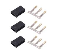 ZDETGU Kit de Prise Servo Connecteur Mâle Femelle Broche à Sertir, Jeu de Connecteurs de Borne à 3 Broches Compatible avec JR, ABS et Boîtier en Laiton pour Modèles RC, Appareils électroniques,