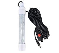 ZDETGU Lampe de Pêche Submersible pour Attraper des Poissons de Nuit avec Une Puissance de 16 W et Une luminosité de 1 300 LM, Idéale pour Les Aquariums et la Pêche en Profondeur (Lumière Chaude)