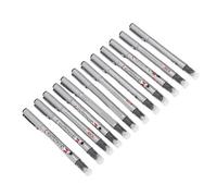 ZDETGU Lot de 12 Marqueurs de Dessin à Pointe Fine à Encre Noire pour Croquis, Journalisation et Projets Artistiques Stylos à Encre d'archives avec Plusieurs Largeurs de Trait