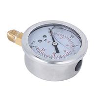 ZDETGU Manomètre Rempli d' - Conception à Cadran Radial avec Haute Précision 0-25 Bar 0-400 Psi pour une Utilisation Industrielle dans les Machines, le Pétrole et les Mines, Construction en Acier