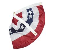 ZDETGU Mât de Drapeau de Jardin Patriotique Américain, Drapeau de Ventilateur des États-Unis pour la Décoration Extérieure, Célébration et Rayures