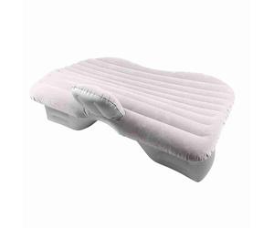 ZDETGU Matelas Gonflable de Voyage en PVC floqué Doux avec Bloc pour Le Camping, Les Voyages en Voiture et Les Séjours de Nuit, Matelas de Voiture pour SUV et Berlines (Black) (Black) (Gris Argent)