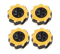 ZDETGU Mecanum Roue Omnidirectionnelle Robot Pièces de Voiture Accessoires Bricolage Composants de Jouets pour une flexibilité de Mouvement et des Constructions Améliorées (deux paires)