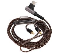 ZDETGU Mettre à Niveau le Câble pour les écouteurs ATH avec Connecteur A2DC de Type C et Microphone avec un Noyau de Cuivre sans Oxygène