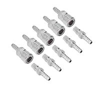 ZDETGU Nécessaire de Raccords à Connexion Rapide en Acier Inoxydable | Coupleurs et bouchons pneumatiques, outils automobiles industriels, 5 ensembles