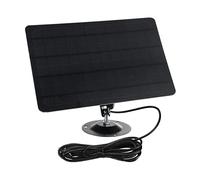 ZDETGU Panneau Solaire Monocristallin 10W 6V pour Caméra USB IP67, Panneau de Charge Solaire Extérieur Mural à Rotation de 360 degrés