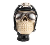 ZDETGU Pommeau de Levier de Vitesse en Forme de Tête de Mort, Levier de Vitesse Manuel de qualité Supérieure avec un Design Unique, Ajustement Universel pour la Plupart des Véhicules, Mise à Niveau