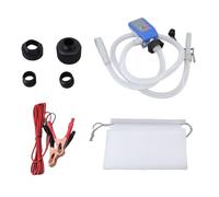 ZDETGU Pompe de Transfert de Carburant avec Capteur d'arrêt Automatique 3,2 GPM Pompe à Liquide Portable pour Gaz Kérosène, 4 Adaptateurs et Tuyau de 51 Pouces, Batterie ou Alimentation 12 V pour