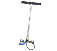 ZDETGU Pompe Manuelle Haute Pression pour Plongée, Gonfleur Manuel en Acier Inoxydable avec Manomètre, Tube de 53 Cm, Accessoire de Bouteille d'oxygène Portable