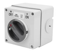 ZDETGU Prise de Commutation Extérieure - Interrupteur d'isolation Robuste avec Verrouillage, Conception pour Usage Industriel, 250 V 2P50 A, Boutons et Indicateurs Fiables pour les Environnements