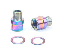 ZDETGU Rallonge de Pédale de Cyclisme, Filetage 9/16 ", en Alliage d'aluminium, marqué Gauche Droite pour Vélo de Route, Arbre d'extension de Pédale de VTT (16mm)
