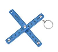 ZDETGU Règle Pliante en ABS 50 Cm Bâton de Mètre Pliable à 10 Segments pour Menuiserie Travail du Bois Carrelage Bricolage Artisanat Portable avec clé Jaune 2 Pièces (BLUE)