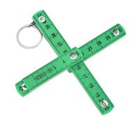ZDETGU Règle Pliante en ABS 50 Cm Bâton de Mètre Pliable à 10 Segments pour Menuiserie Travail du Bois Carrelage Bricolage Artisanat Portable avec clé Jaune 2 Pièces (GREEN)