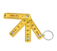 ZDETGU Règle Pliante en ABS 50 Cm Bâton de Mètre Pliable à 10 Segments pour Menuiserie Travail du Bois Carrelage Bricolage Artisanat Portable avec clé Jaune 2 Pièces (YELLOW)